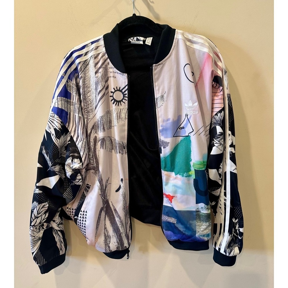 ADIDAS X FARM RIO Track Jacket Sz L PASSINHO Passion Floral Originals Rare $110